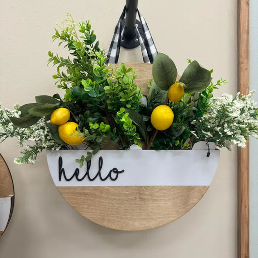 Rustic "Hello" Interchangeable Door Hanger - CHD Location