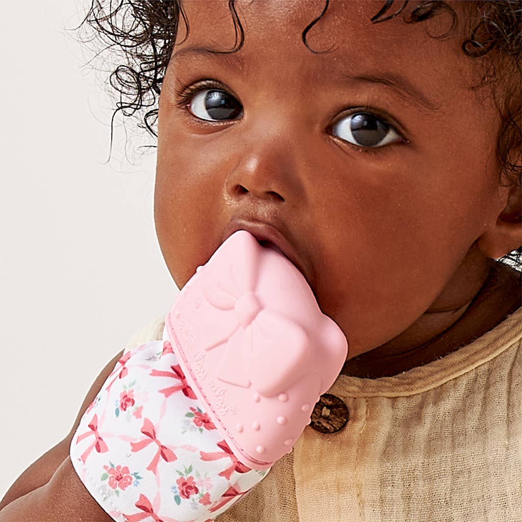 Itzy Mitt Silicone Teething Mitts Dinos