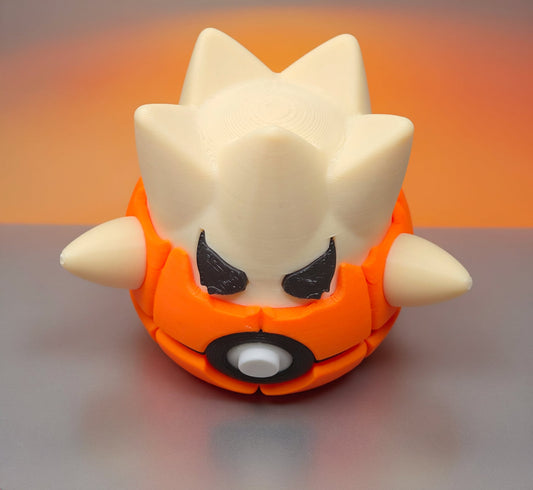 Halloween Togepi Pumpkin Poké Ball #0175-craftsbylemieux