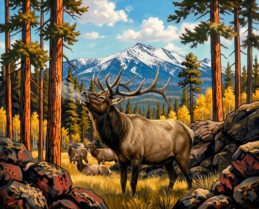 3D Humphrey's Peak Elk - Arid Desert Design