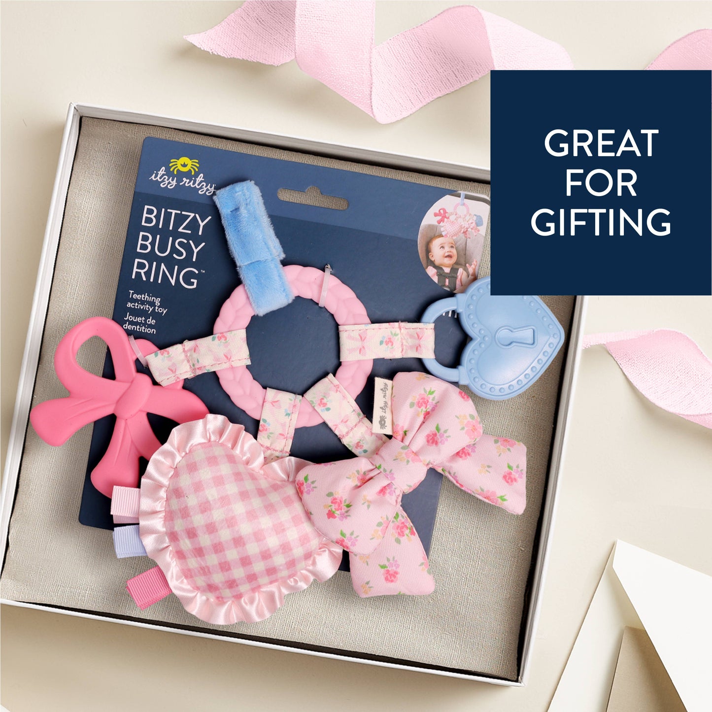 Bow Bitzy Busy Ring Babies Teething Toy