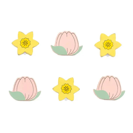 Letterboard Wood Shaped Tulip & Dafodil Tiles - CHD
