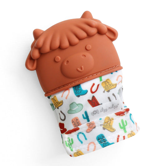 Itzy Mitt Silicone Teething Mitts: Bow