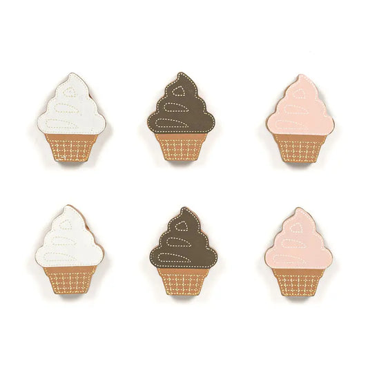 Letterboard Wood Shaped Ice Cream Cone Tiles - CHD