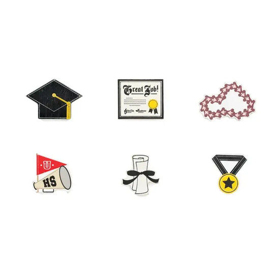 Letterboard Wood Shaped Graduation Tiles - STV
