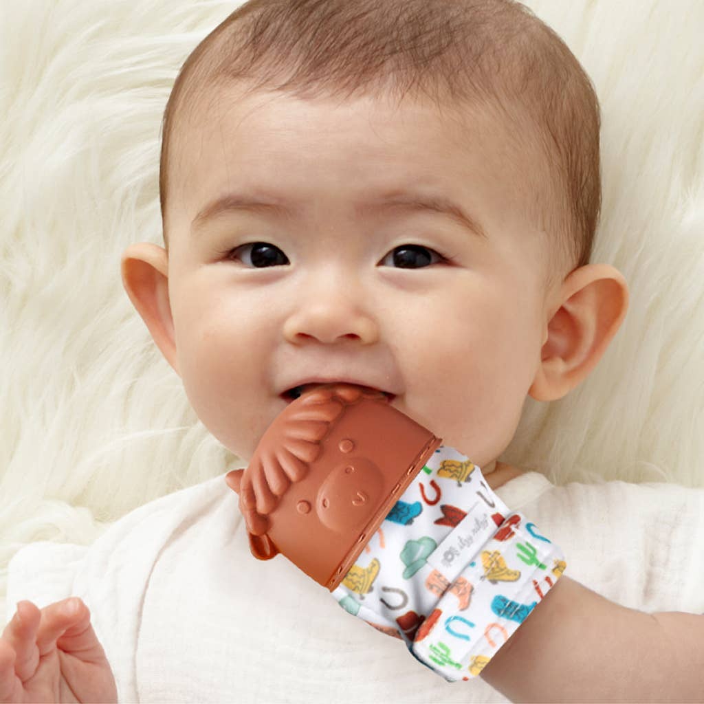 Itzy Mitt Silicone Teething Mitts: Bow
