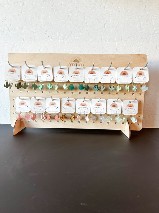 MKS Cactus Earrings Acrylic Holiday Collection