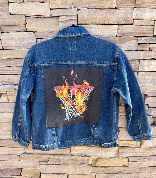 T- Jean Jacket- Salt and Sass - Basketball