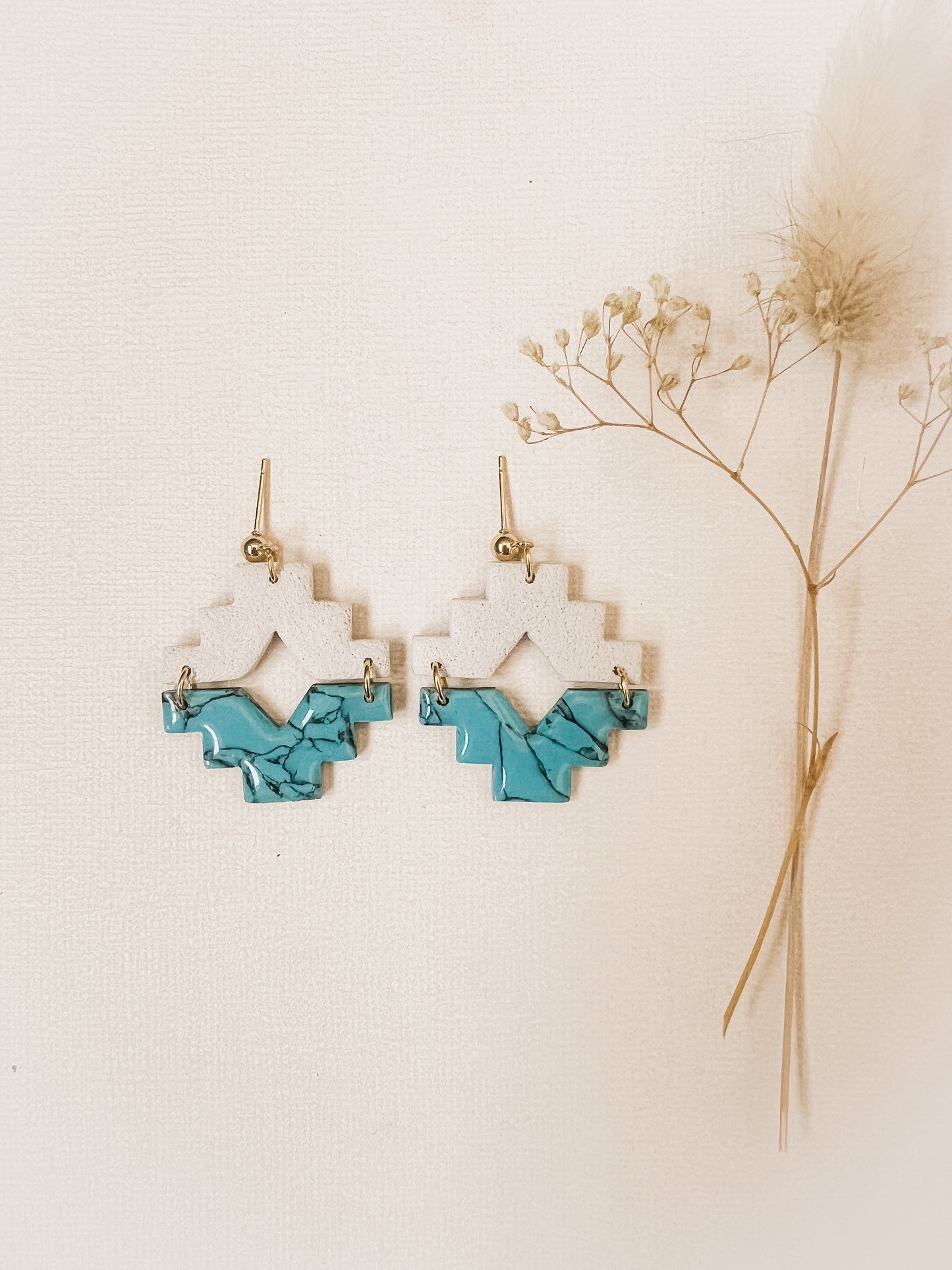 Half Turquoise Dangles