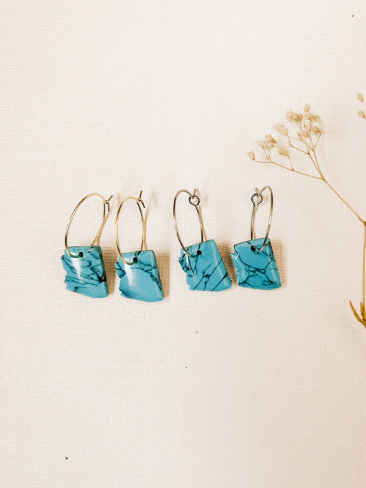 Turquoise AZ hoops | DesertReign