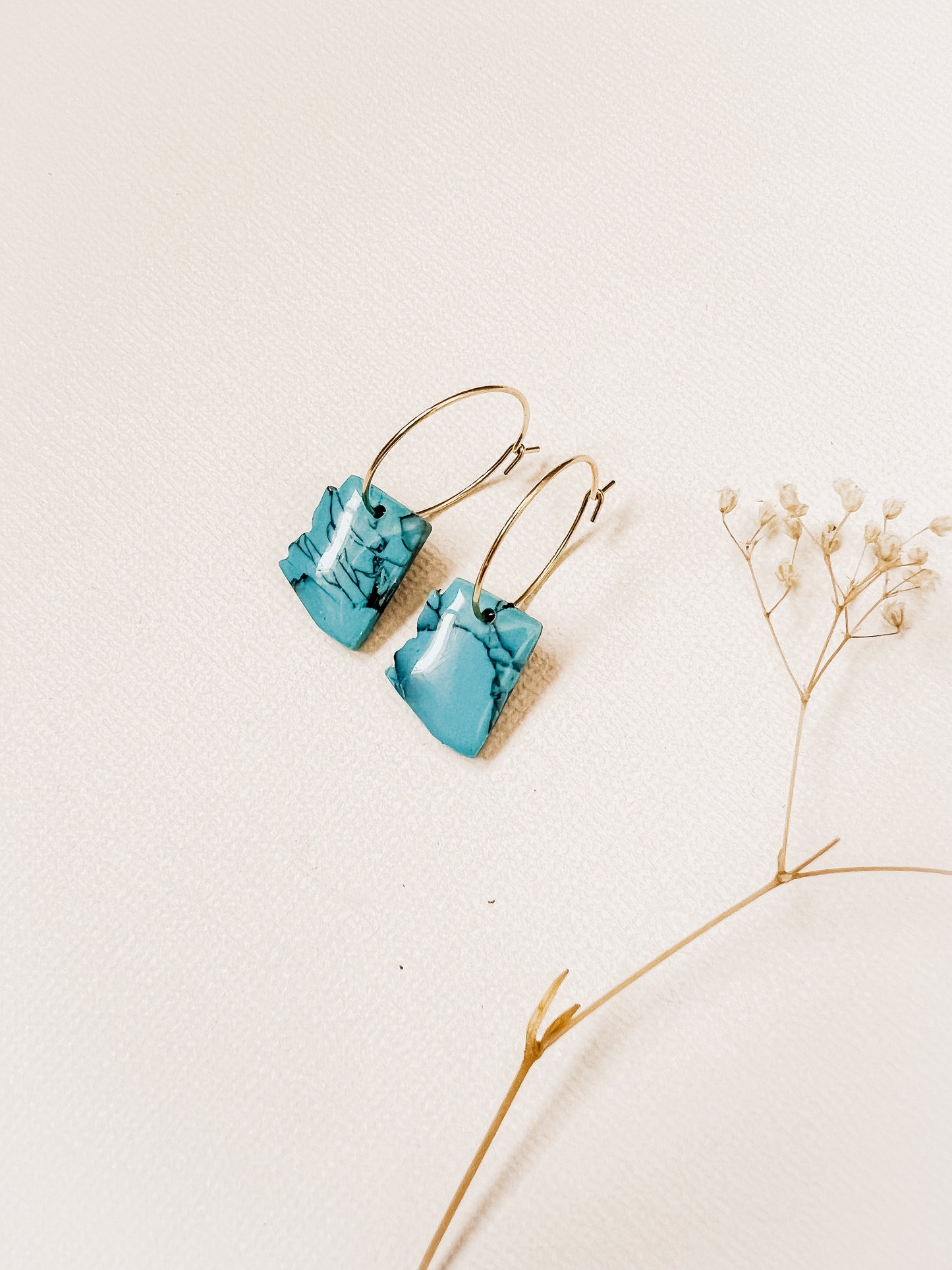 Turquoise AZ hoops | DesertReign
