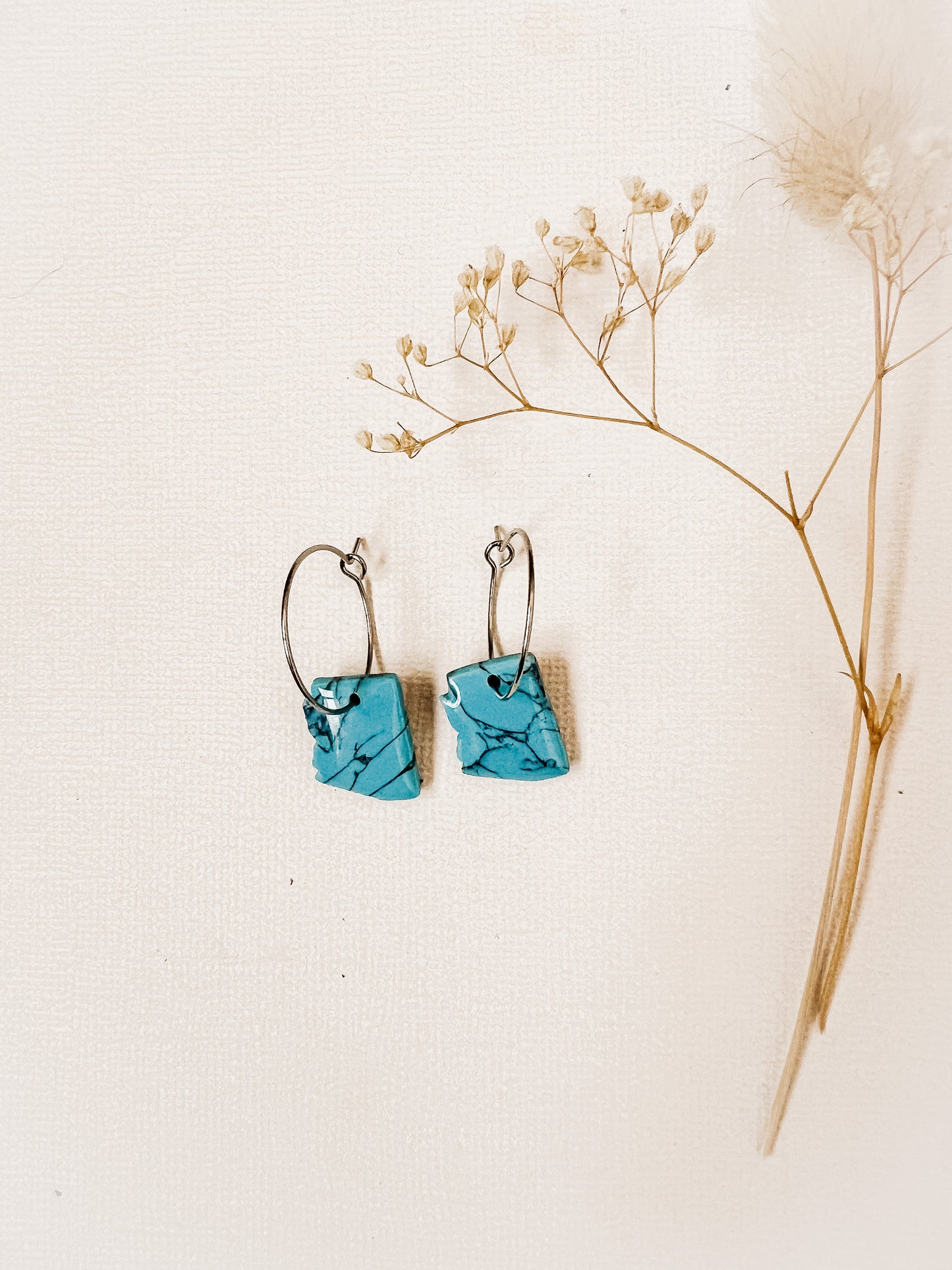 Turquoise AZ hoops | DesertReign