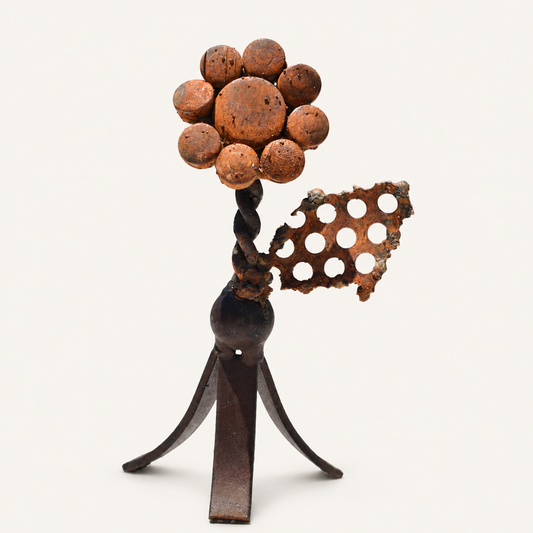 Button Petal Bloom – Reclaimed Metal Flower