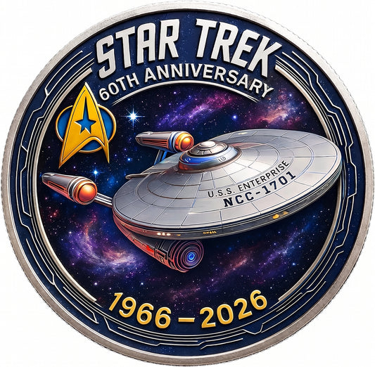 Star Trek-Inspired Textured Challenge Coin – Premium Collectible