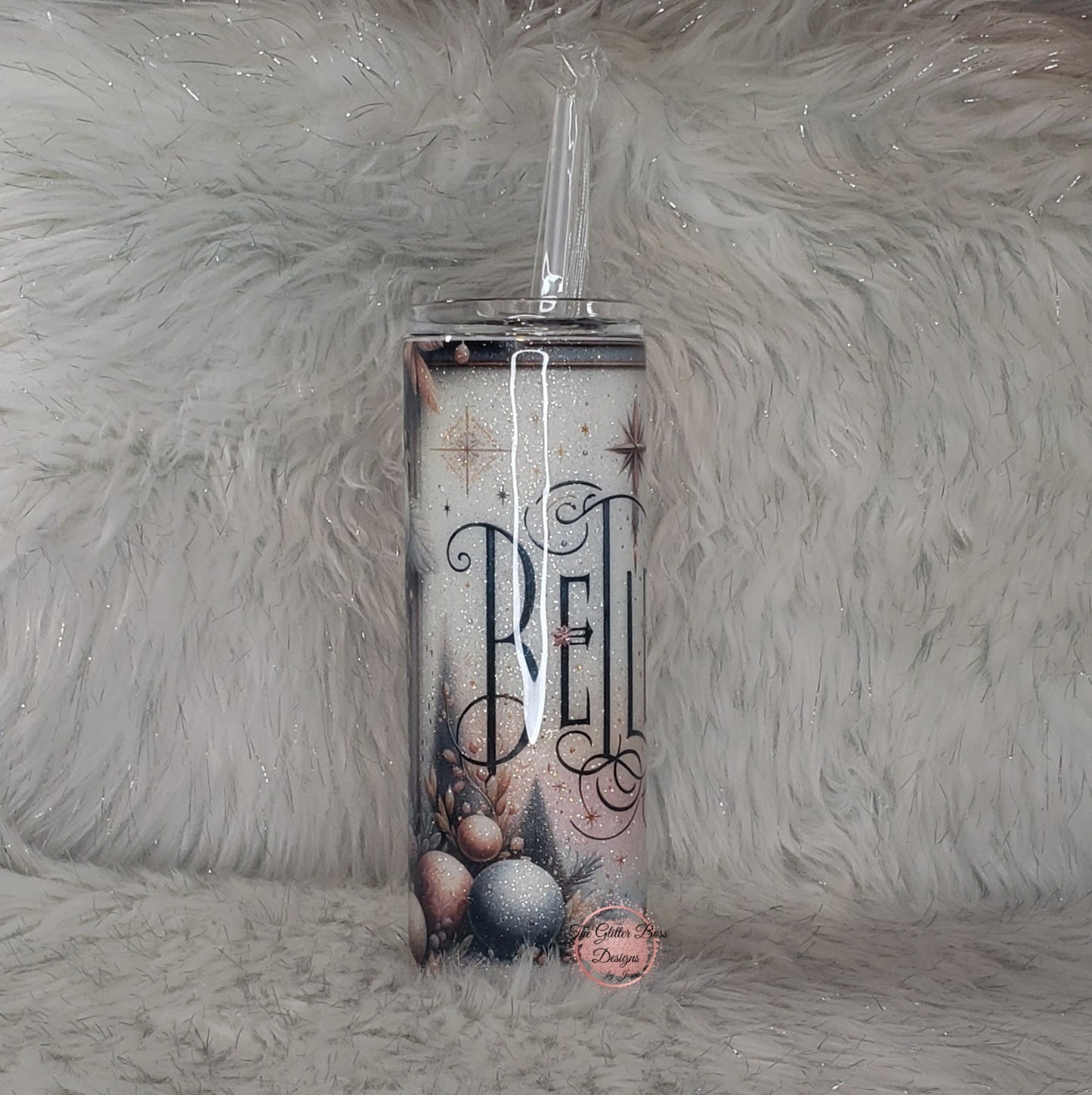Believe  - 20 oz Skinny - Glitter Boss - STV