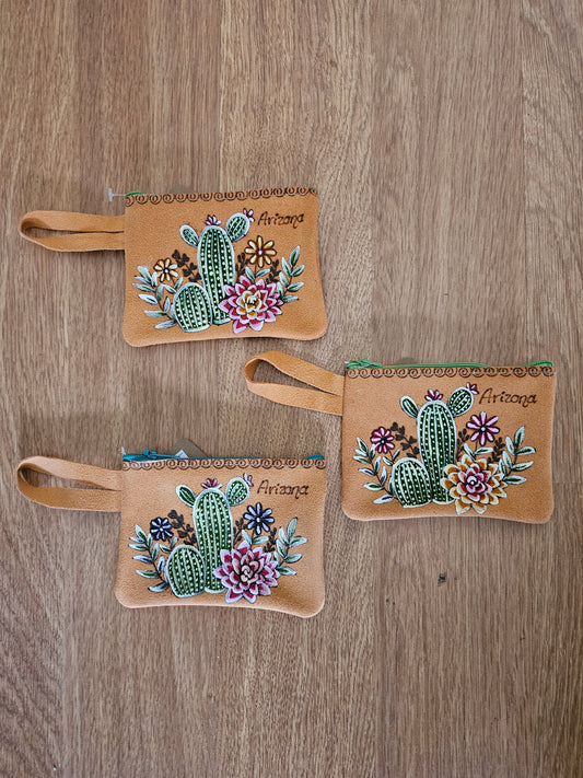 Coin Monedero Arizona  -  Suede Leather Hand Painted @amorfashionshop.com