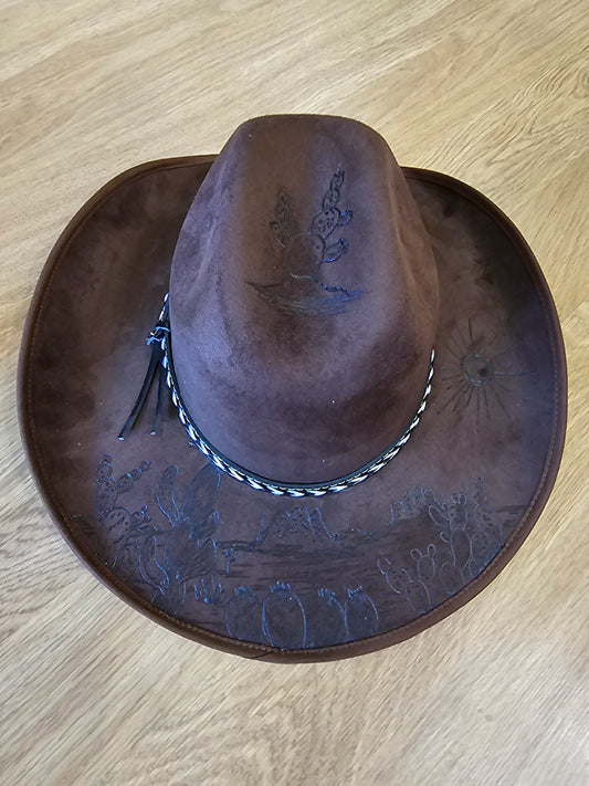 Hat Vaquer@ Suede Western Burnt @amorfashionshop.com