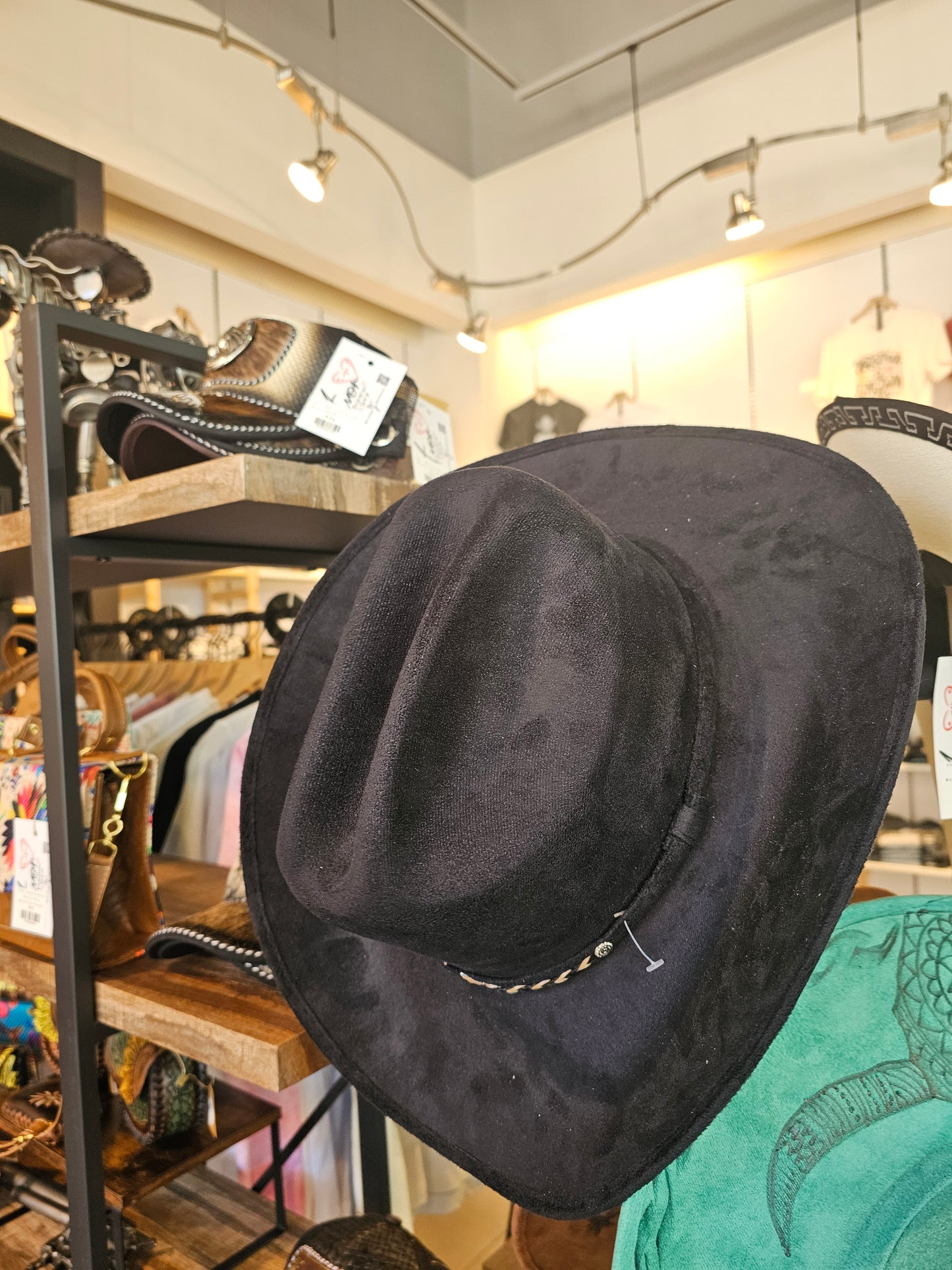 Hat Suede Vaquer@ 1 Color Western @amorfashionshop.com