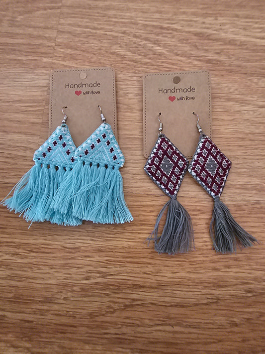 Embroidered Mex Kite Earrings @amorfashionshop.com