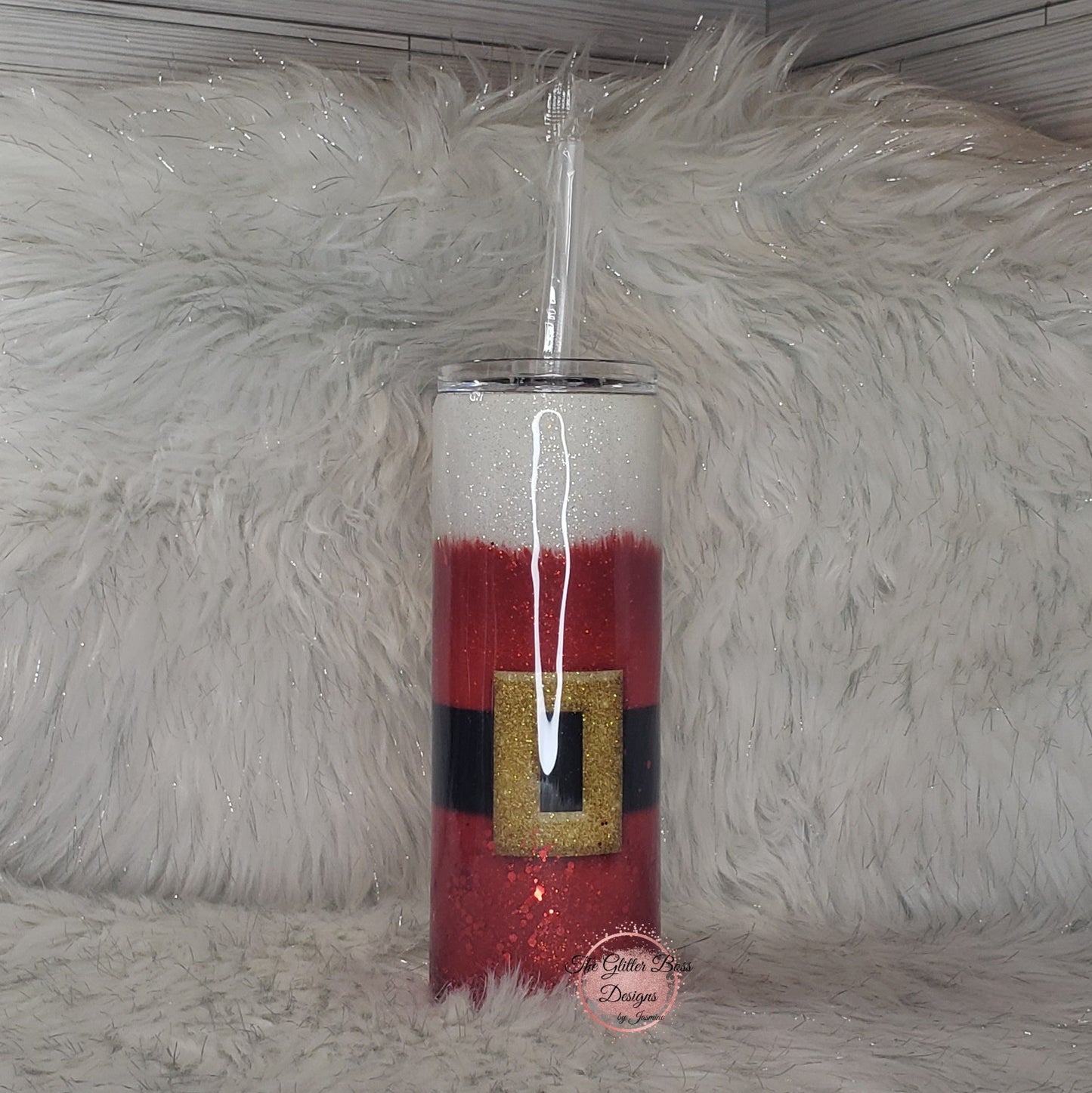 Santa Suit  - 20 oz Skinny - Glitter Boss