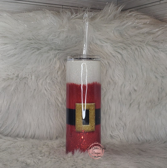 Santa Suit  - 20 oz Skinny - Glitter Boss