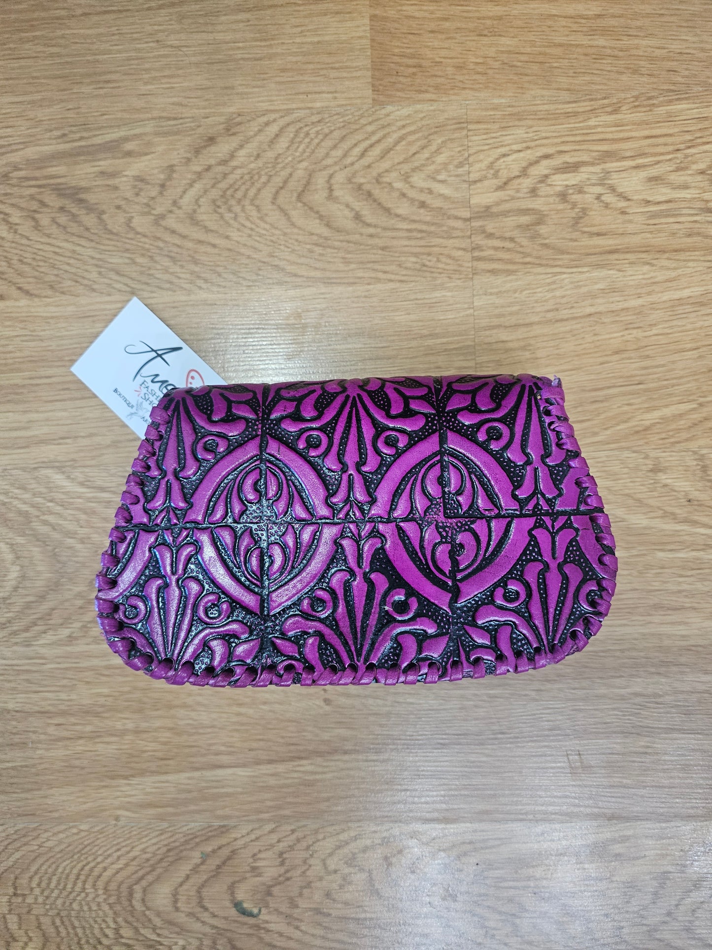 Bag - Leather Cowhide HandPainted (Elegante CH) Broche @amorfashionshop