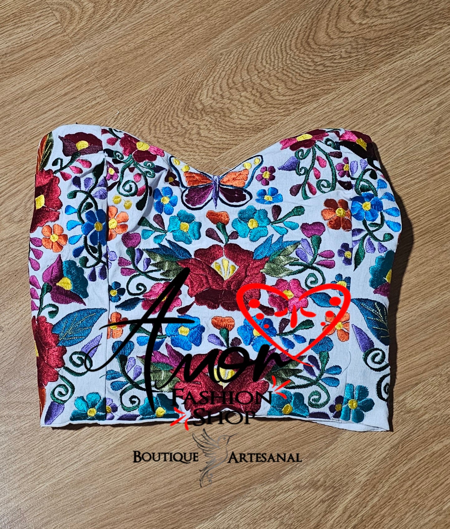 Top Corset Tube Silk Embroidered @Amorfashionshop