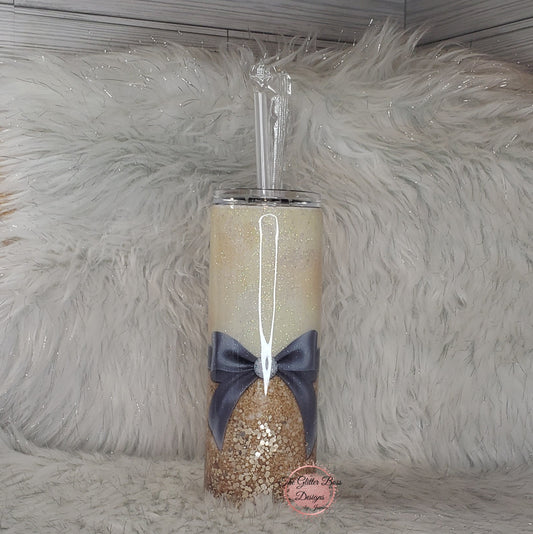 Present with Bow  - 20 oz Skinny - Glitter Boss