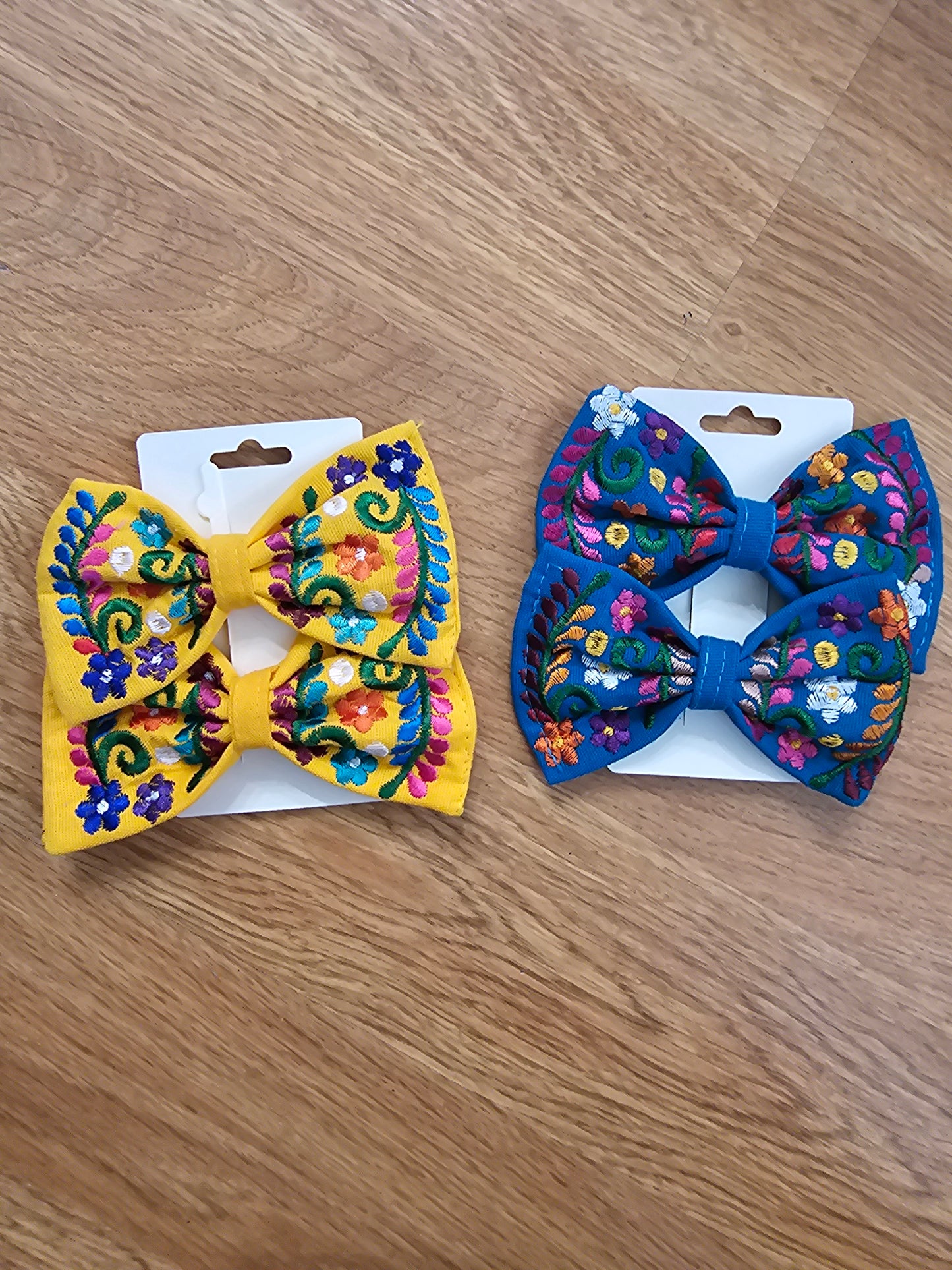 Bows - 2 Bows Silk Embroidered @amorfashionshop