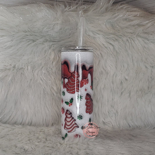 Christmas Tree Cakes - 20 oz Skinny - Glitter Boss - CHD