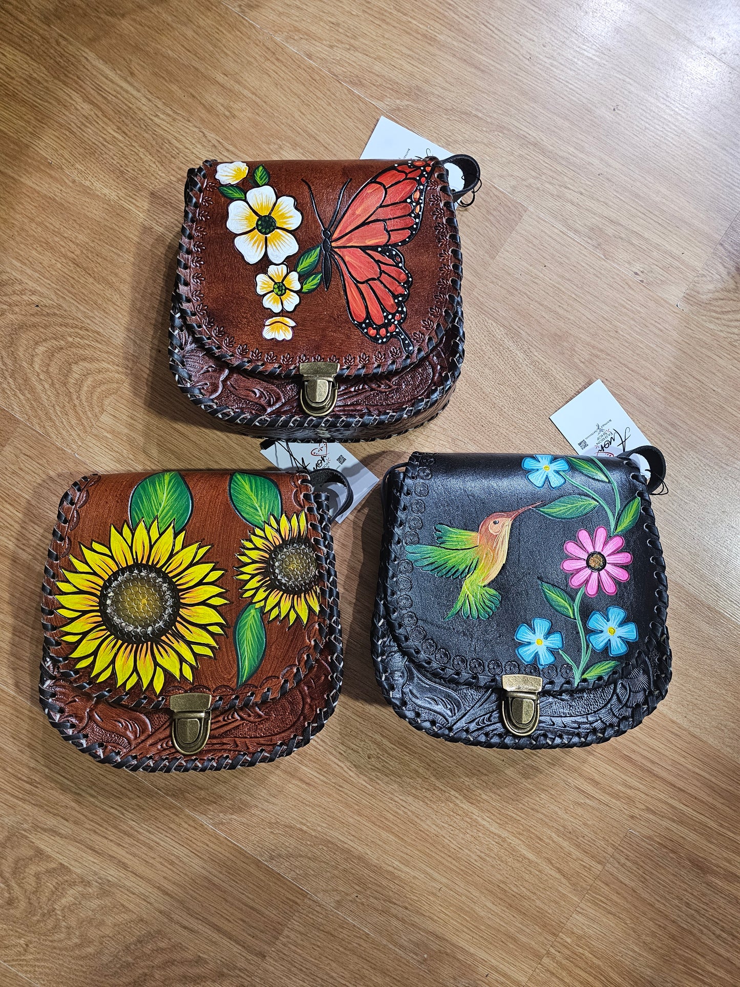 Bag Guitarra Leather Hand Painted @amorfashionshop.com