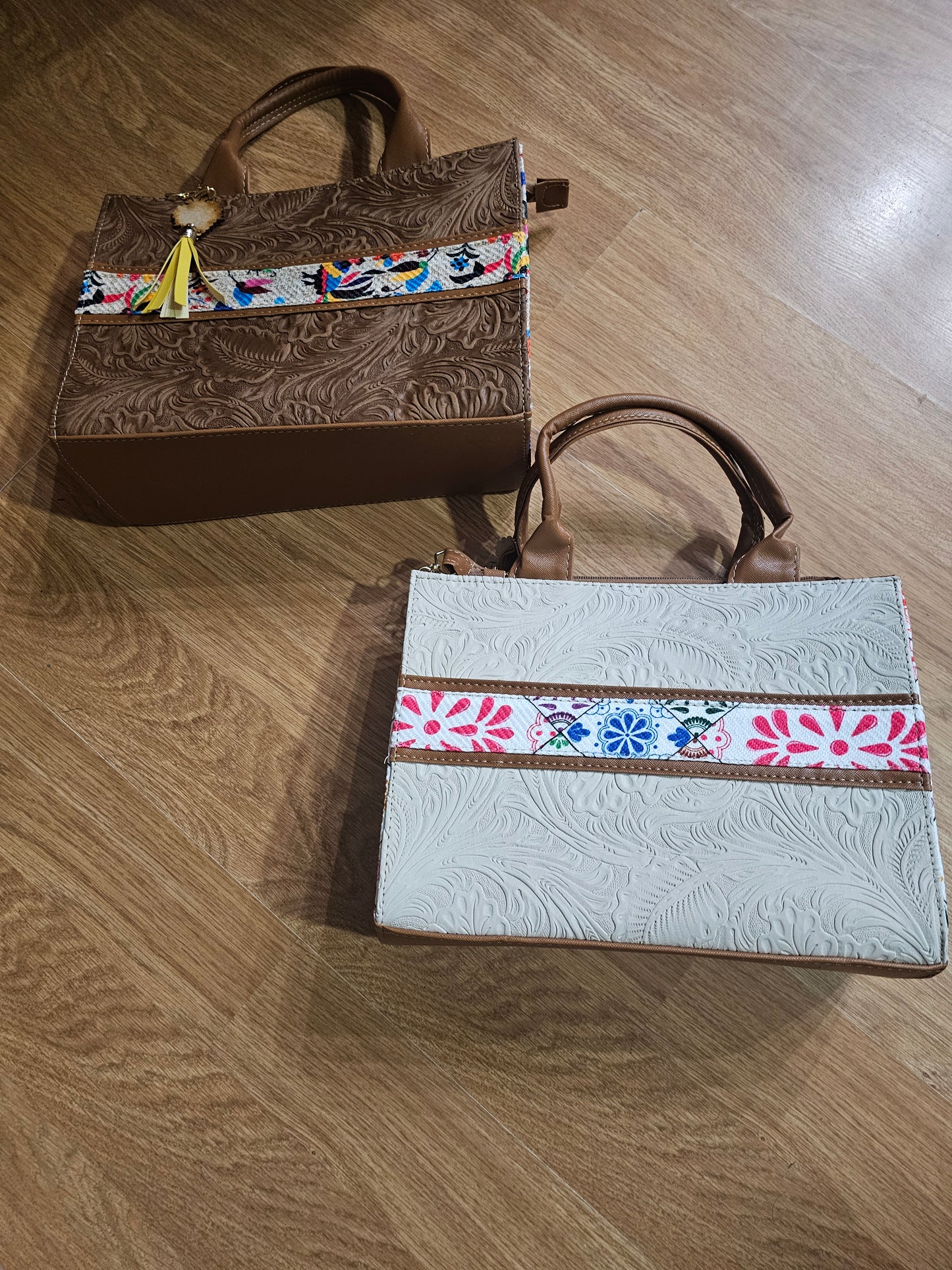 Bag - Yute Grabado Tote Med  @amorfashionshop