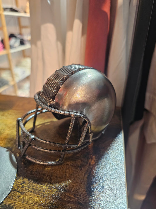 Scrap Metal Football Helmet  @amorfashionshop.com