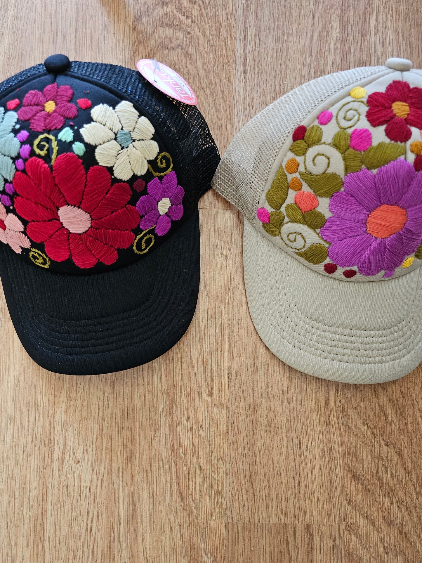Floral Hand Embroider Teucker  Cap @amorfashionshop