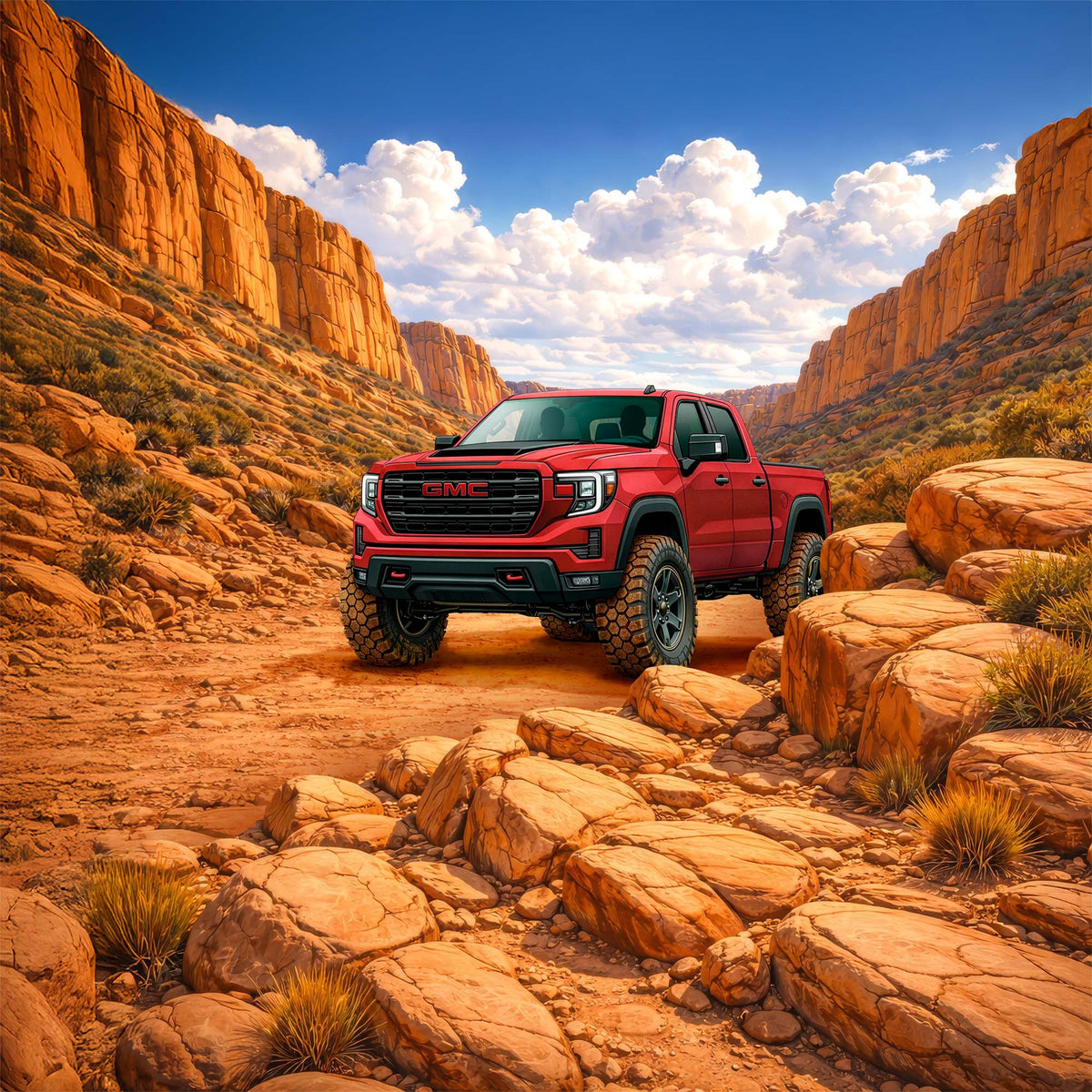GMC Sierra Inspired Wall Art - Arid Desert Design
