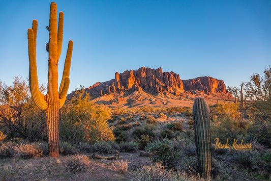 Superstition Mountain Matted Print 7” x 5”