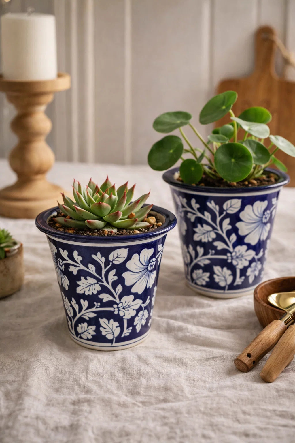 Timeless Ceramic Planter | Handmade Blue Pottery | Perfect Gift for Plant Lovers by EarthenbyMalvika